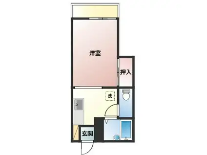 Kハイツ(1K/2階)の間取り写真