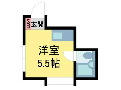 エレガンス今津駅前(ワンルーム/4階)の間取り写真