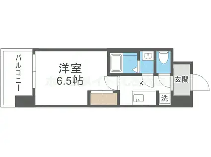 ブランシエスタ森ノ宮(1K/11階)の間取り写真