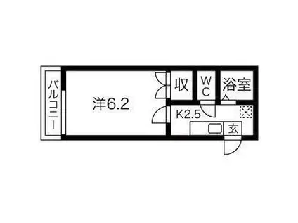 ビューパレス長町(1K/3階)の間取り写真
