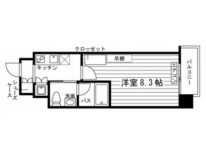 アルク瑞鳳殿(1K/4階)の間取り写真