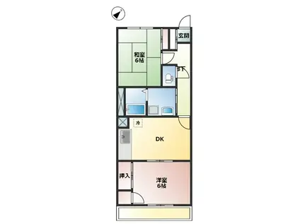 アーバンビル(2DK/3階)の間取り写真