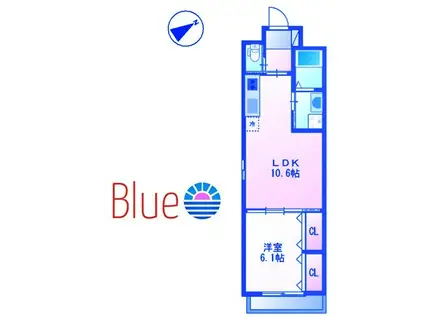 AKハイムグランベル(1LDK/5階)の間取り写真