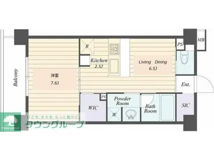 ART RESIDENCE IN OOTAKA-NO-MORI(1LDK/5階)の間取り写真