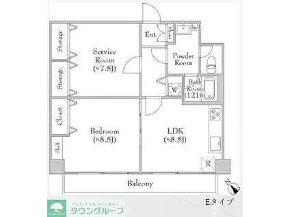 TRAVALORE淵野辺(1SLDK/3階)の間取り写真