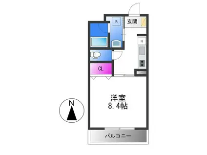 キャッスルコート(1K/3階)の間取り写真