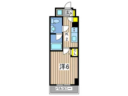 リヴシティ横濱石川町(1K/3階)の間取り写真