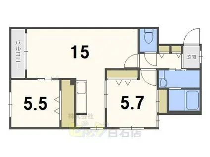 LA FRAISE(2LDK/3階)の間取り写真