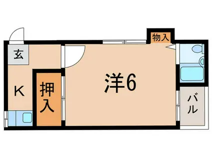 コーポ晴貞(1K/1階)の間取り写真