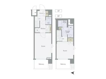 ルーブル錦糸町弐番館(2K/7階)の間取り写真