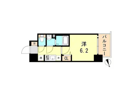 ファステート神戸ハーバーランド(1K/3階)の間取り写真