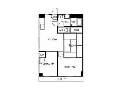 永田東コーポラス(3LDK/3階)の間取り写真