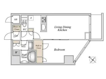 CITY LUX TSURUMI(1LDK/11階)の間取り写真