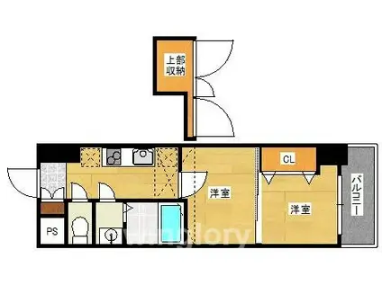 NO40 PROJECT2100博多駅前(2K/8階)の間取り写真