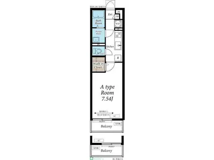 ヨシハイツ I(1K/2階)の間取り写真