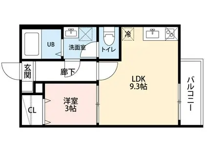 FELICE(1LDK/1階)の間取り写真