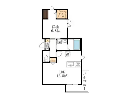 アナベル(1LDK/3階)の間取り写真