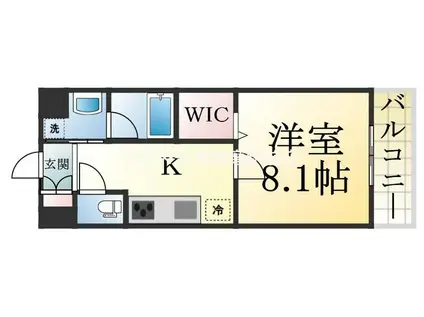 BLANC PUR(1K/8階)の間取り写真