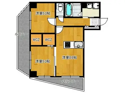 KIERRASAARI(2LDK/2階)の間取り写真