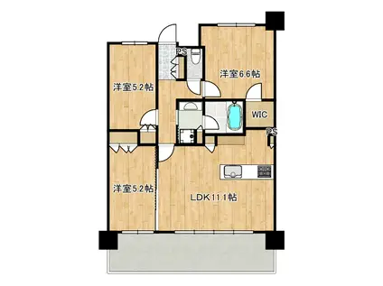 ルジェンテ向ヶ丘遊園(3LDK/6階)の間取り写真