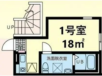 グランディールさがみ野(ワンルーム/2階)の間取り写真