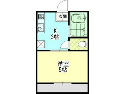 SATOビル中山(1K/1階)の間取り写真