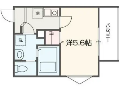 メルラス清瀬3(1K/3階)の間取り写真