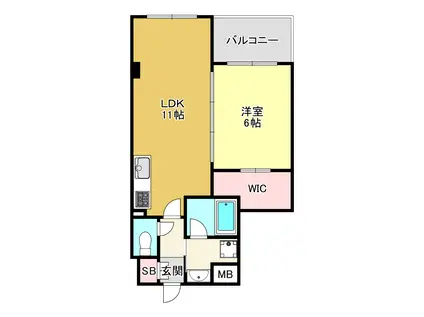 グレンフォレスト(1LDK/3階)の間取り写真