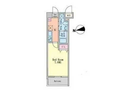 アイアン8KASAI(1K/3階)の間取り写真