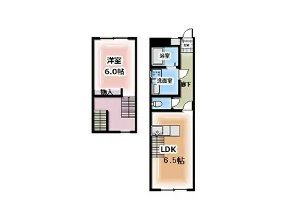 バルモアール(1LDK/4階)の間取り写真