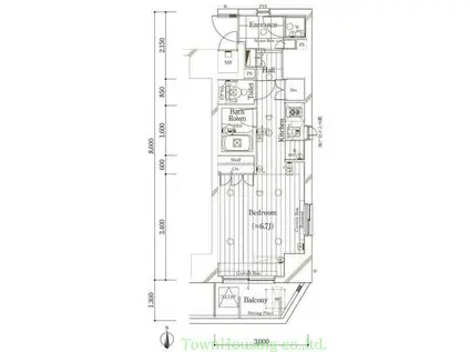 ガリシアヒルズ西麻布イースト(ワンルーム/8階)の間取り写真