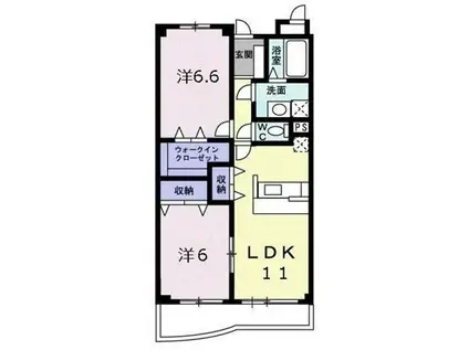 グランフォンテーヌ(2LDK/2階)の間取り写真