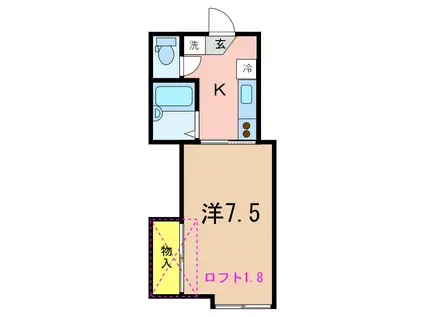第5レジデンス(1K/1階)の間取り写真