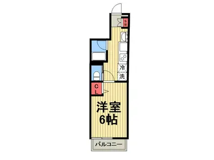 K・T町屋(1K/2階)の間取り写真