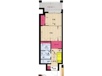 NO86 CROSS GATE TOWER(2K/8階)の間取り写真