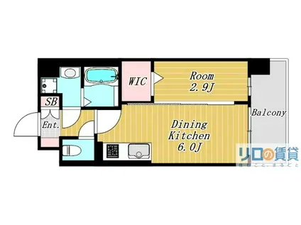 プレサンス東淀川駅前プローシェ(1DK/10階)の間取り写真