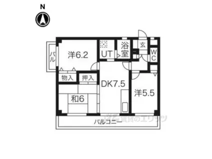 バーベナ光台E(3DK/2階)の間取り写真