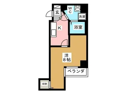 コスモリード錦糸町(1K/6階)の間取り写真