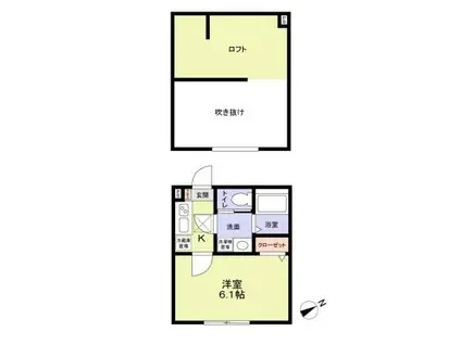 SEADD新百合ヶ丘(1SK/1階)の間取り写真