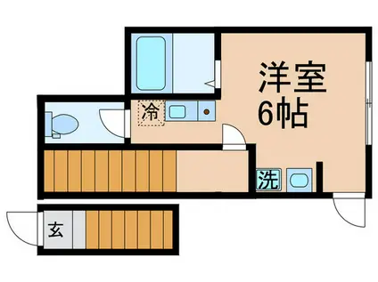 アウローラ金町(ワンルーム/2階)の間取り写真