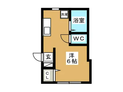 メゾン藤本(ワンルーム/1階)の間取り写真