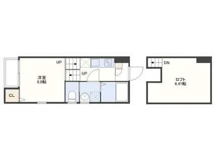 アローラ南長崎(ワンルーム/1階)の間取り写真