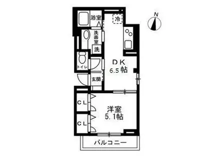 GRANDE MAISON S(1DK/1階)の間取り写真