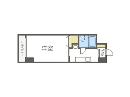 メゾンエクレーレ近代美術館(ワンルーム/6階)の間取り写真