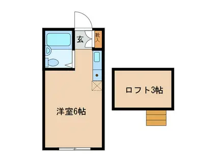 ソリティア我孫子(ワンルーム/2階)の間取り写真