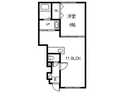  ASTRA アストラ(1LDK/2階)の間取り写真
