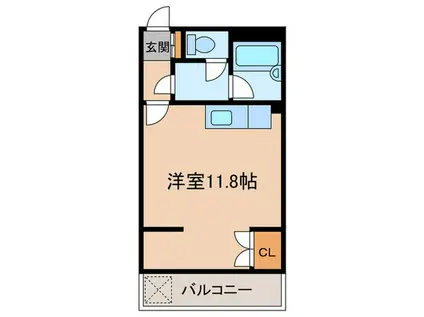 ディアーズ小石川(ワンルーム/5階)の間取り写真