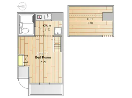 AZ HOUSE(1K/1階)の間取り写真