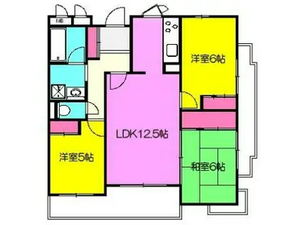 エム・エスアネックス鷺沼(3LDK/2階)の間取り写真
