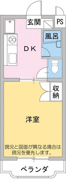 テクトピア伝法(1DK/3階)の間取り写真